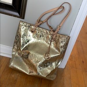 Michael Kors Gold Tote Bag